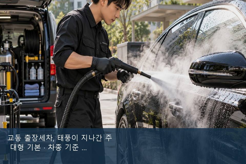 교동 출장세차, 태풍이 지나간 주 대형 기본 · 차종 기준 금액